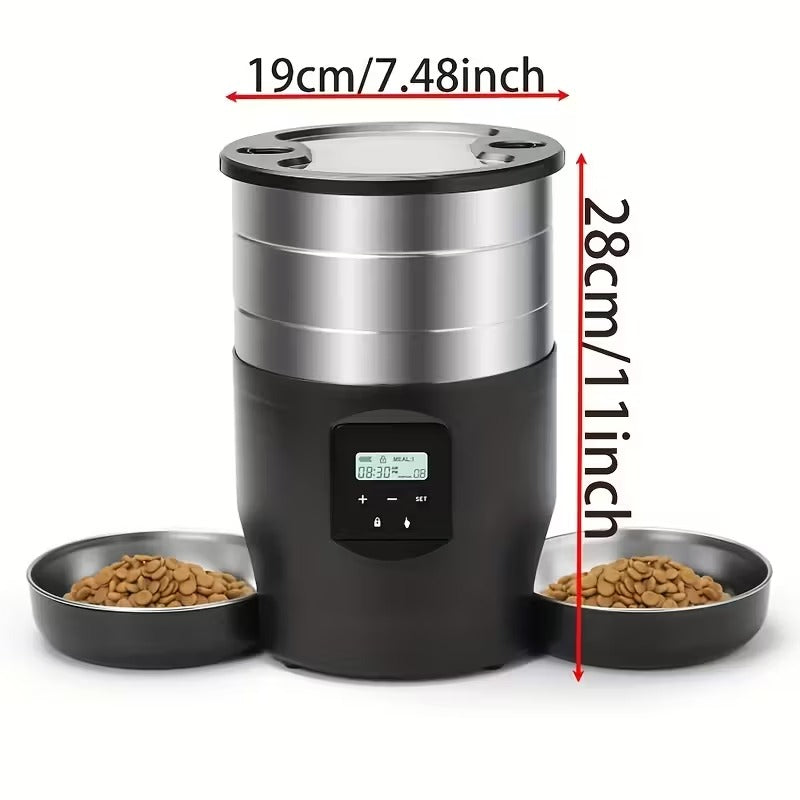 4.5L Rozsdamentes Acél Automatikus Kisállat Etető